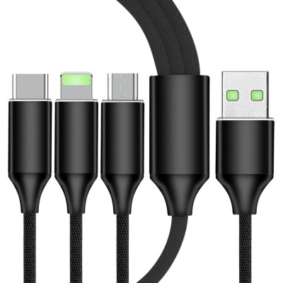 LOGO發光一拖三數據線系列 LOGO發光一拖三數據線系列