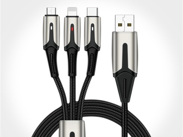 鋅合金一拖三數據線