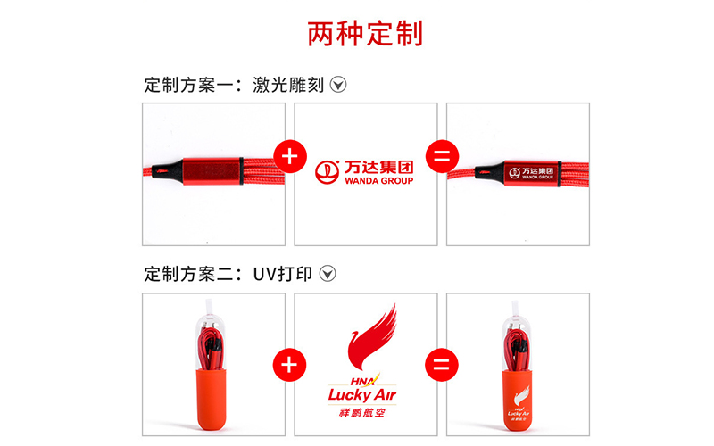 數(shù)據(jù)線禮品LOGO定制效果